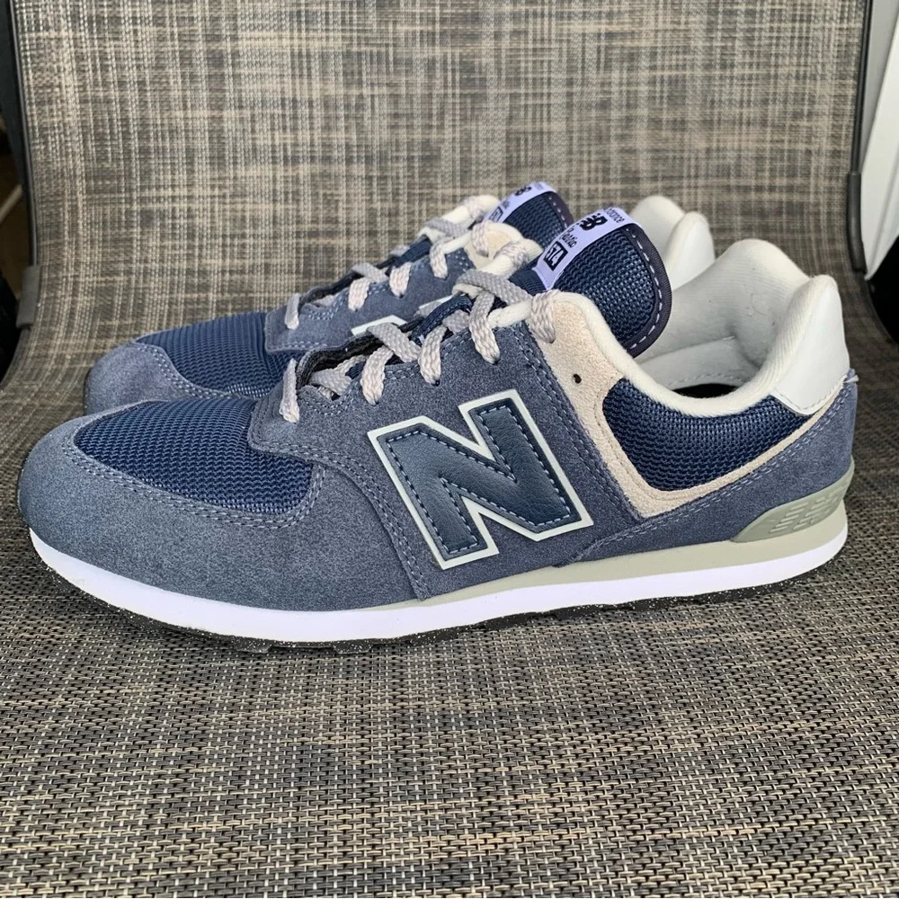 New Balance Kids Sneakers in Blue and Cream